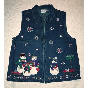 Jackets & Coats - Denim Christmas Vest Jackets & Coats - Denim Christmas Vest